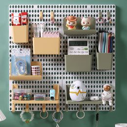 Opslag Houders Rekken 5 STKS Set Muur Potlood Mobiele Telefoon Opbergdoos Multifunctionele Kantoor Muur Notebook Tape Houder Rack Badkamer Make-up Sieraden Plank 230710