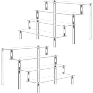 Supports De Stockage Racks Présentoir Acrylique Du Premier Au Cinquième Étages Présentoir Transparent Pour Cupcakes Parfum Poupée Décoration Et Organisateur Diagramme