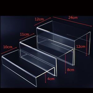 Supports de stockage Racks Présentoir en acrylique transparent pour chaussures Vitrine cosmétique Support de stockage de bijoux Figurines en forme de U Jouets Collections Étagère 230710