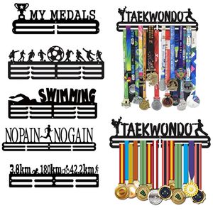 Supports de stockage Supports de compétition Médaille Cintre Crochet d'affichage pour le sport Athlète Médaille Support mural Affichage Football Football TAEKWONDO Drop 230906