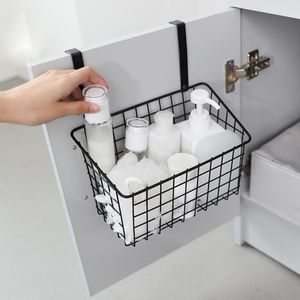 Supports de stockage Racks Salle de bain durable sur la porte de l'armoire Porte-panier suspendu Organisateur Support Outils de cuisine Étagères étagère murale 230410