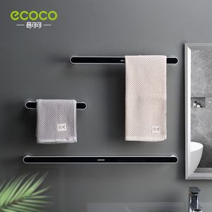 Supports de rangement Racks ECOCO porte-serviettes organisateur de serviettes mural sans poinçon pour armoire à domicile étagère en plastique salle de bain Supplie 230907