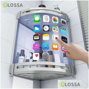 Soportes de almacenamiento Bastidores Elossa Estante de baño Inodoro Vanidad Triángulo Toalla Organizador Estante Montado en la pared Titular de champú Accesorios Se Dhkvh