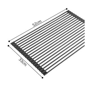 Supports de stockage Racks Roll Up Dish Drying Rack sur l'évier polyvalent Sile Mat Extra Large Gris Y200429 Drop Delivery Home Garden Housek Dhgbk