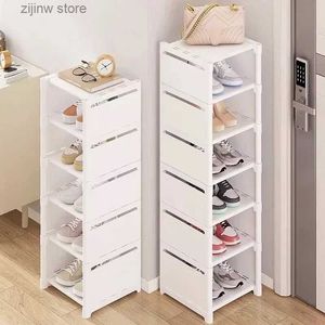 Supports de rangement Racks Shoe Manager Gestionnaire de étagères à chaussures multicouches Gain de place DIY Porte d'entrée d'angle Armoire à chaussures réglable Rangement à domicile Y240319