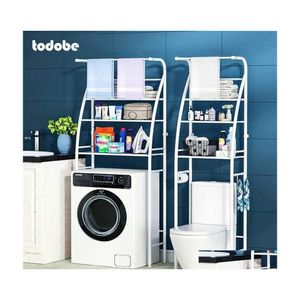 Supports De Stockage Racks En Acier Inoxydable Sur Le Rack Salle De Bains Armoire De Toilette Cuisine Lavage Hine Peu Encombrant Étagère Organisateur Holde Dhpf8