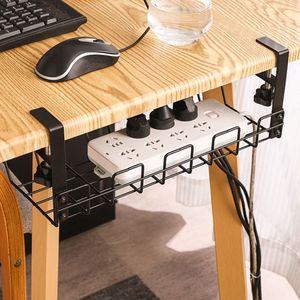 Storage Holders Racks Under Wire Cable Shelf Basket Desk Rack Electric Organizer Box Hanging Storage Cabinet Holder Tray Sliding Management 230921