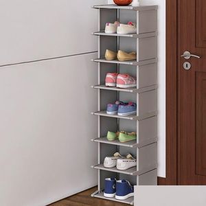 Supports de rangement Racks Étagère à chaussures verticale Organisateur amovible Étagère Salon Coin Armoire Meubles de maison Chaussures Rangement pour fermer DHMM2