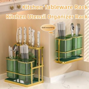 Cuisine de rangement Copstick Rackage de rangement Couvre-Top Couvrerie Mur Mur Mur Motted Ustensil Organizer Couteau à tube Rack de rangement