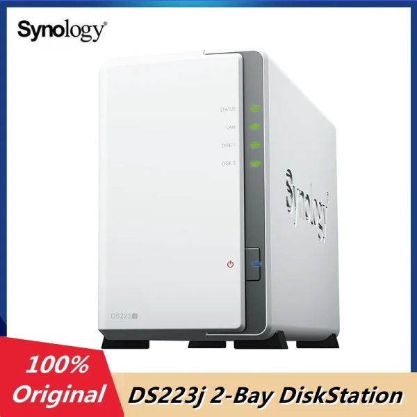 Storage Original Synology DS223J 2BAY DISKSTATION NAS Server SATA 6 Go / s RAID 1xgbe Nas Memory (Diskless)