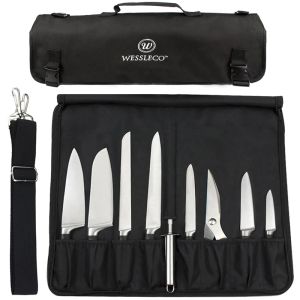 Rangement sac à couteau portable sac oxford plusieurs poches ustensiles de cuisine couteaux couteaux sac de rangement voyage de camping