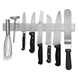 Storage en acier inoxydable support de couteau magnétique porte-mur en bloc de blocage Rack de rangement pour couteaux Organisateur d'accessoires de cuisine