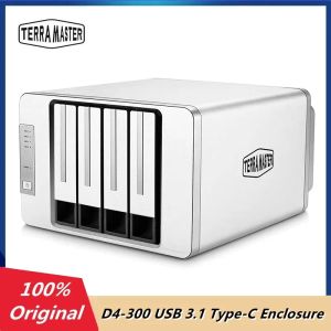 Almacenamiento Terramaster D4300 USB3.1 Tipo C 4Bay Almacenamiento del recinto del disco duro externo para disco duro de 3.5 