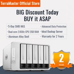 Opslag Terramaster F5221 NAS 5Bay Cloud Storage Intel Dual Core 2.0GHz Plex Media Server Network Storage (Diskless)