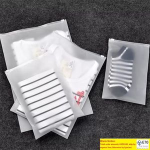 Opslag Travel Bag Frosted Dikke Plastic Reclosable Zipper Poly Organizer Verpakking voor kleding