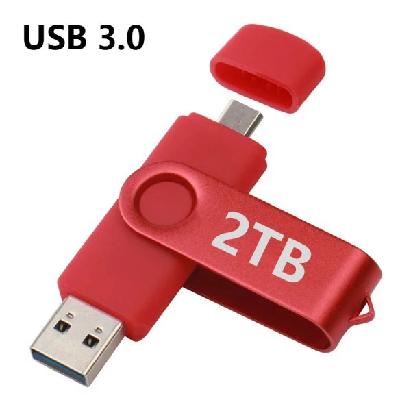 Stockage USB OTG Drive Flash 3.0 2TB USB Drive 2TB Pendrive 2TB OTG TYPEC 2TB TYPEC 3.0 Stick Pen Drive 2TB CEL USB Drive flash 2TB 2TB