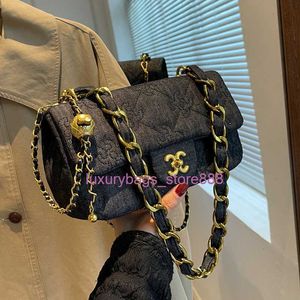 Magasin sac à main 95% de réduction sur la liquidation en gros petit Xiangfeng Denim sac femmes bandoulière toile haut sens carré épais chaîne sous les bras