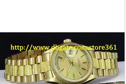 Store361 Nieuwe Aankomst Horloge Heren 18kt Gold Bark President Champagne Stick 18078