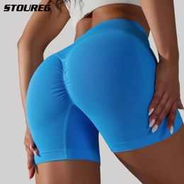 STOUREG V CROSS TAISE YOGA Shorts pour femmes Scrunch Scrunch Butt Scrunch Butt Running Fitness 240425