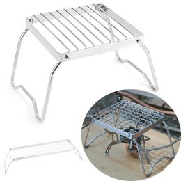 Kachels BBQ Grill Multifunctionele Opvouwbare Kampvuur Draagbare Rvs Campingrooster Gasfornuis Stand Outdoor Rack 231109