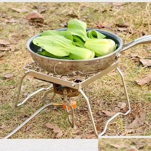 Poêles Cam Pliant Grill Stand Table De Grille En Acier Inoxydable En Plein Air Portable Gaz Poêle À Bois Fournitures 231118 Drop Livraison Sports Outdoo Ot3Qt