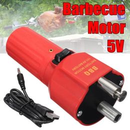 Kachels Outdoor Picknick USB Barbecue Motor Rotisserie Rotator BBQ Grill Gebraden Beugel Houder Benodigdheden Keuken Gadget Kookgerei 231211