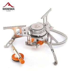 Stoves Widesea Camping Gas Stove Outdoor Tourist Strong Fire Heater Tourism Cooker Survival Furnace Supplies Equipment Picnic 231013