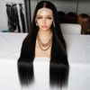 Perruques avant en dentelle droite 13x4 Cheveux humains pour femmes noires, 150% de densité brésilienne vierge à cheveux humains Perruques de fermeture de lace