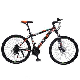 Rechte 26 inch camouflage berg sneeuwfiets voor volwassenen en kinderen, fiets, off-road racen met variabele snelheid, schokabsorptie