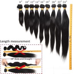 recht, 60 g / stuks 4 stks / partij 6a Peruviaans haar Braziliaans haar Indisch haar Maleisisch Maagdelijk haar, Mongoolse mens