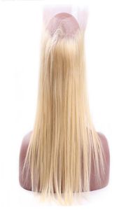 Recht 613 Blond 360 Kant Frontaal Slechts één stuk Frontaal 22542 inch Braziliaans Echt haar Blond 360 Kant Frontaal met Baby3804443