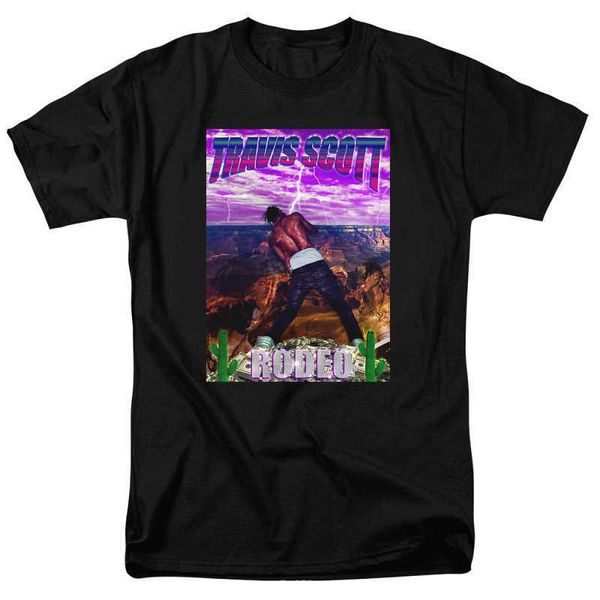 Hétéro American Rap Singer TRAVISCOTT T-shirt à col ras du cou à imprimé graphique personnalisé pour homme