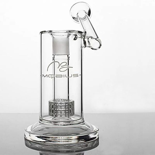 Botella recta Mobius Birdcage Percolador Cachimbas Bong de vidrio Estéreo Matrix Sidecar Pipa de agua gruesa para fumar con neumático Heady Dab Rigs Tazón de 18 mm