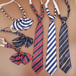 Pelo Liso Corbata Para Niños Estudiante De Secundaria Traje Con Lazo Uniforme A Rayas Pequeño