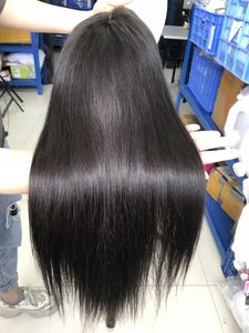 Perruque de fermeture de perruque de dentelle de cheveux humains raides populaires vendeurs en gros de haute qualité produits capillaires pour les femmes noires aspect naturel