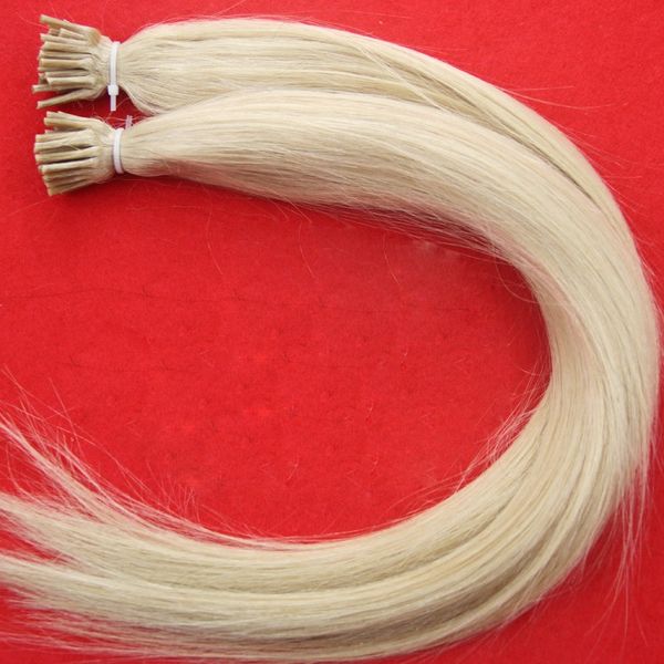 Straight I Tip Hair Extension Human 100g stick tip extensions de cheveux 100s vierges pré-collés kératine stick tip extensions de cheveux 10 