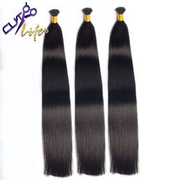 Retraso I Tip Hair Extensions Cabello humano 100 PCS/ Set Extensiones de cabello natural de 12-30 pulgadas Brasileño Bulks For Women Beauty