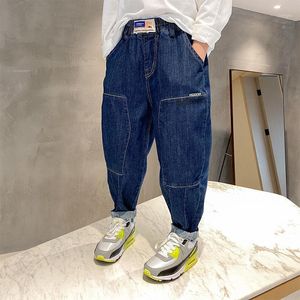 Jean droit printemps automne garçon pantalons pantalons Capris enfants vêtements pour enfants Denim Cowboy vêtements pour enfants tout-petit adolescent sport Hig Jeans