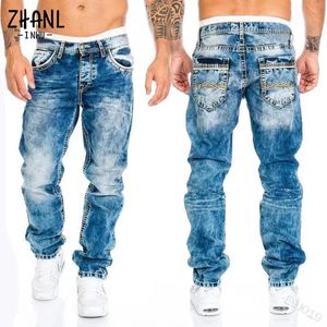Rechte jeans man vintage wash denim broek lente zomer vriendje baggy heren streetwear cacual designer cowboy broek 240113