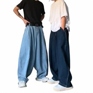 Jeans droits Hommes Bleu Lâche Denim Pantalon Neutre Y2K Jean Streetwear Casual Jeans Large Mans Pantalons Hommes Baggy Hip Hop 15gm #