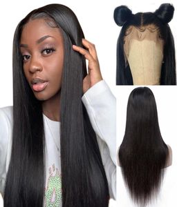 Lace Lace Lace Front Human Hair Wigs avec bébé Couleur naturelle Péruvienne Remy Wigs de cheveux humains sans glueless pour femmes noires1633094