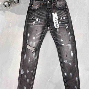 Jambe droite pour hommes Designer Hommes Designer Hip Hop Mode Hommes Pantalons Jeans Top Qualité Violet Jeans Moto Cool Denim Pant GOWH