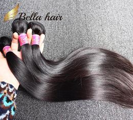 Trame de cheveux vierges péruviens droits 1 paquet 8A noir naturel non transformés Extensions de cheveux humains Remy Tiktok Selling7452035