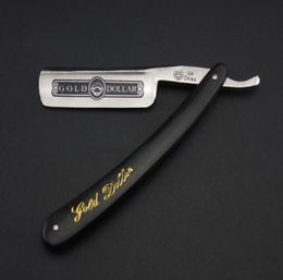 Rasoir droit rasoir pro doré razors rasoirs en acier inoxydable 66 10pcslot new9276562
