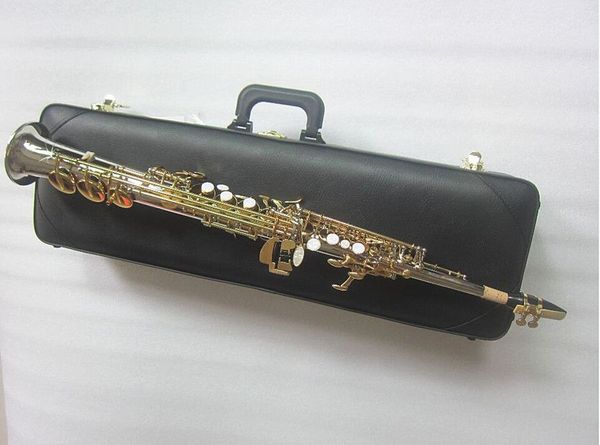 Saxophone Soprano droit en Nickel argent, saxophone plat B de haute qualité, Musical avec étui, accessoires