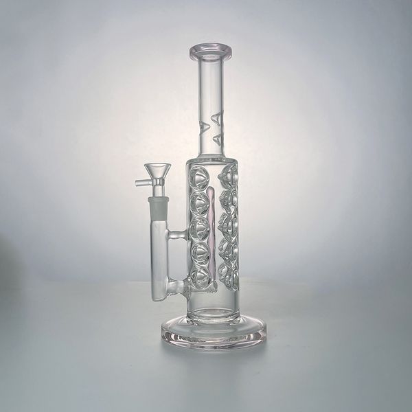 Tube droit Verre Bong Fab Egg Hookah Inline Perc 14mm Femelle Joint Pipe À Eau Multi Couleurs Ice Pinch Bongs Oil Dab Rig Avec Bol Narguilés Tuyaux