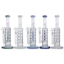 Rechte Buis Glazen Bong Inline Percolator Fab Egg Waterleiding Ice Pinch 14mm Vrouwelijke Joint WP2161