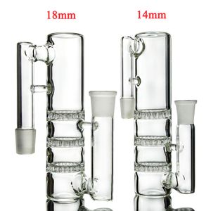 Rechte buis glazen bongs duidelijke tripble beecomb percolator glas asvanger met 90 graden 14 mm 18 mm gewricht rookbuizen accessoires dab gereedschap