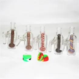 Tubo recto Bongs de vidrio Triple percolador Cachimbas Bong Tuberías de agua Birdcage Perc con Ash Catcher Dab Rigs Plataforma petrolera conjunta de 18 mm