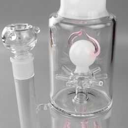Style droit Hookah bong Ox corne forme roket filtres pipe à eau en verre 17,7 pouces 18mm joint femelle